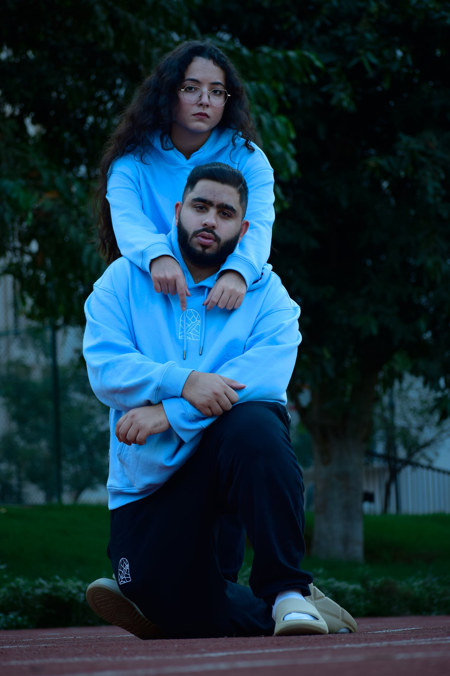 Sky Blue Solid Hoodie