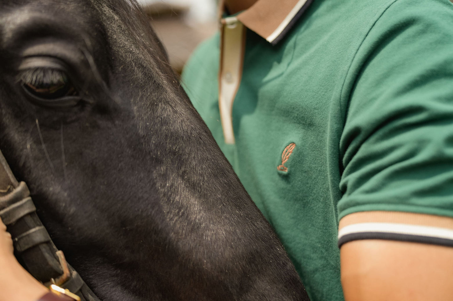 royal green mens polo