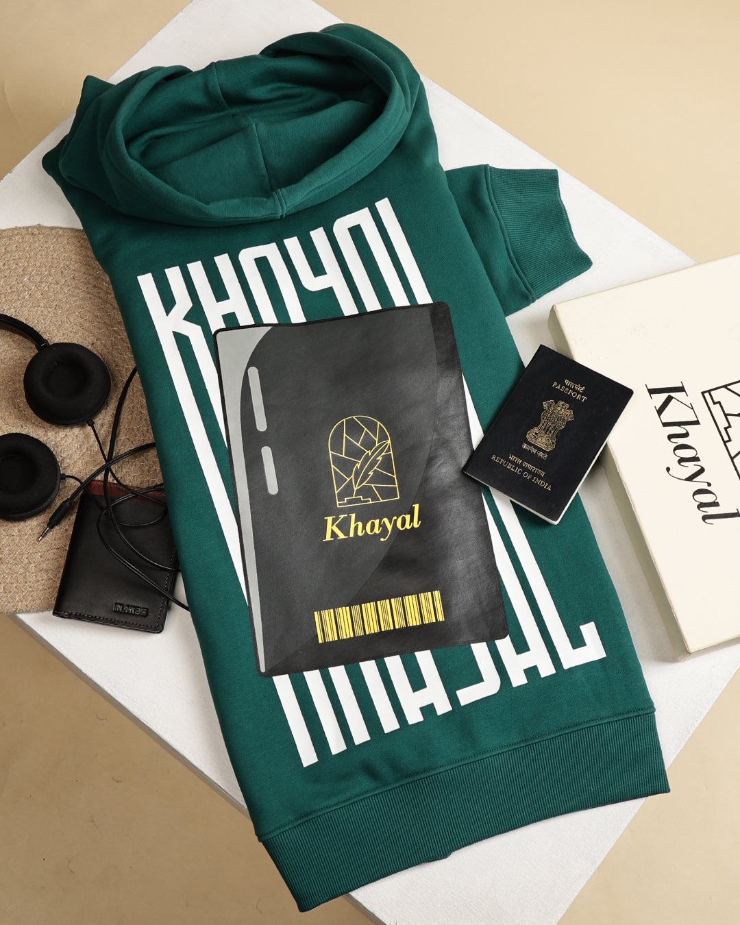 Khayal Safar Passport Hoodie (Green)