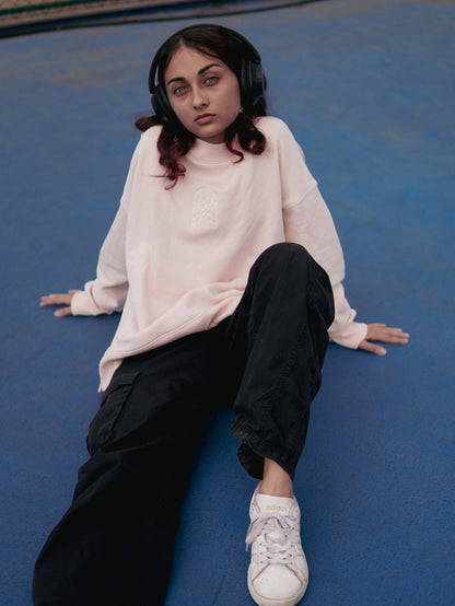 Pink Solid Sweatshirt