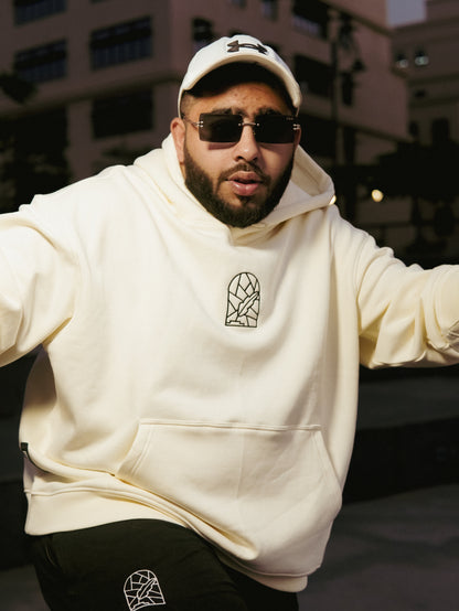 Off-white Solid Hoodie