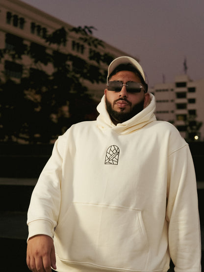Off-white Solid Hoodie