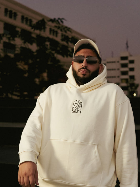 Off-white Solid Hoodie