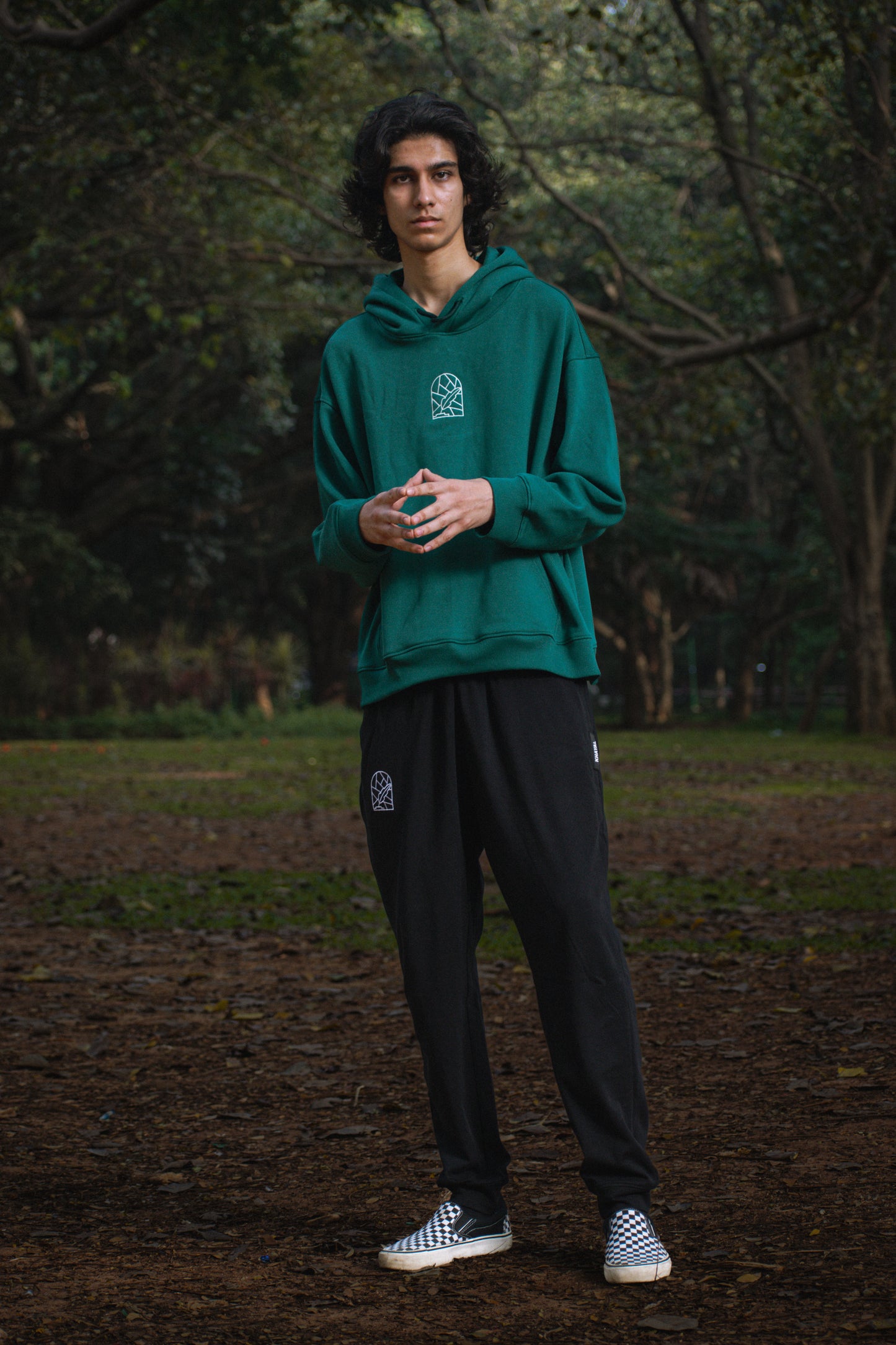 Green Solid Hoodie