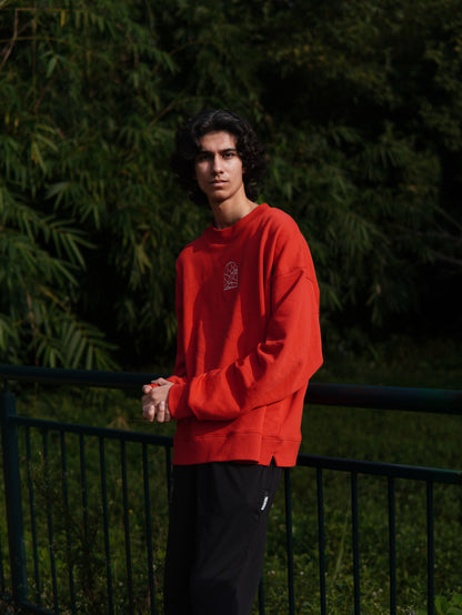 Red Solid Sweatshirt