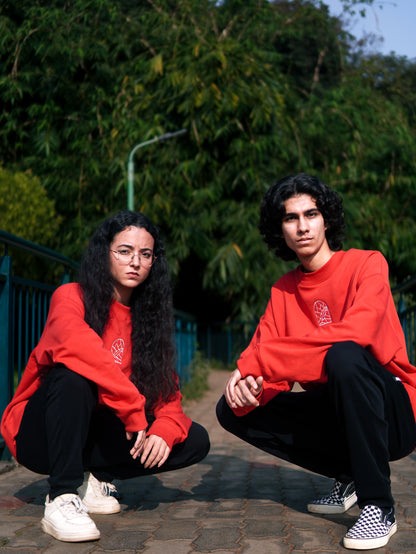 Red Solid Sweatshirt