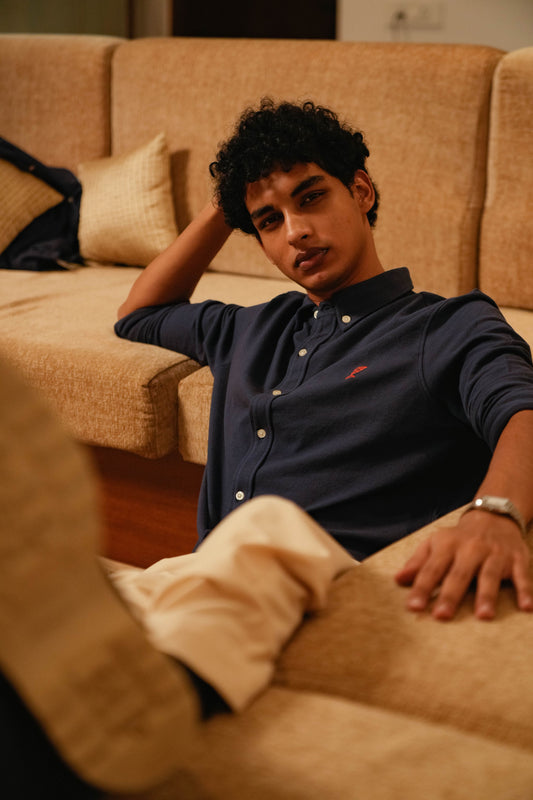 Navy Luxe Mens Shirt