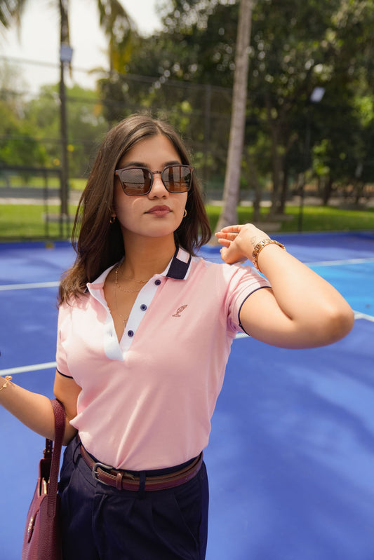 Royal Pink womens Polo