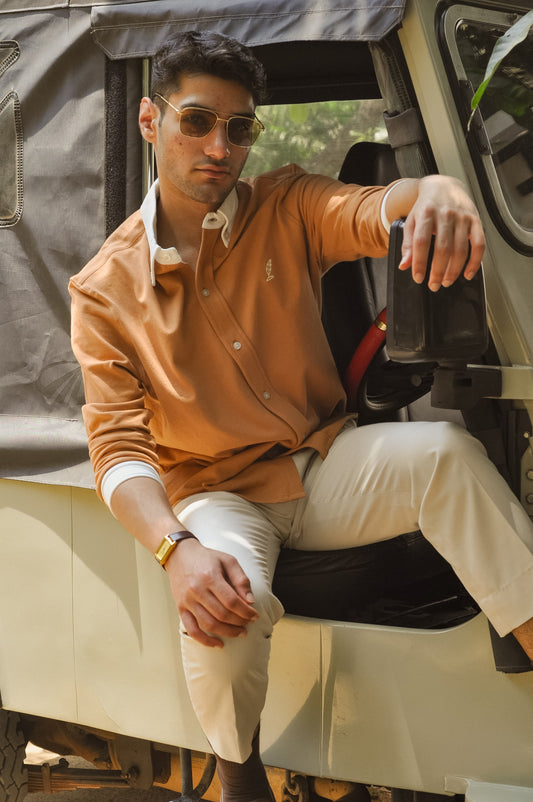 Brown Luxe Mens Shirt